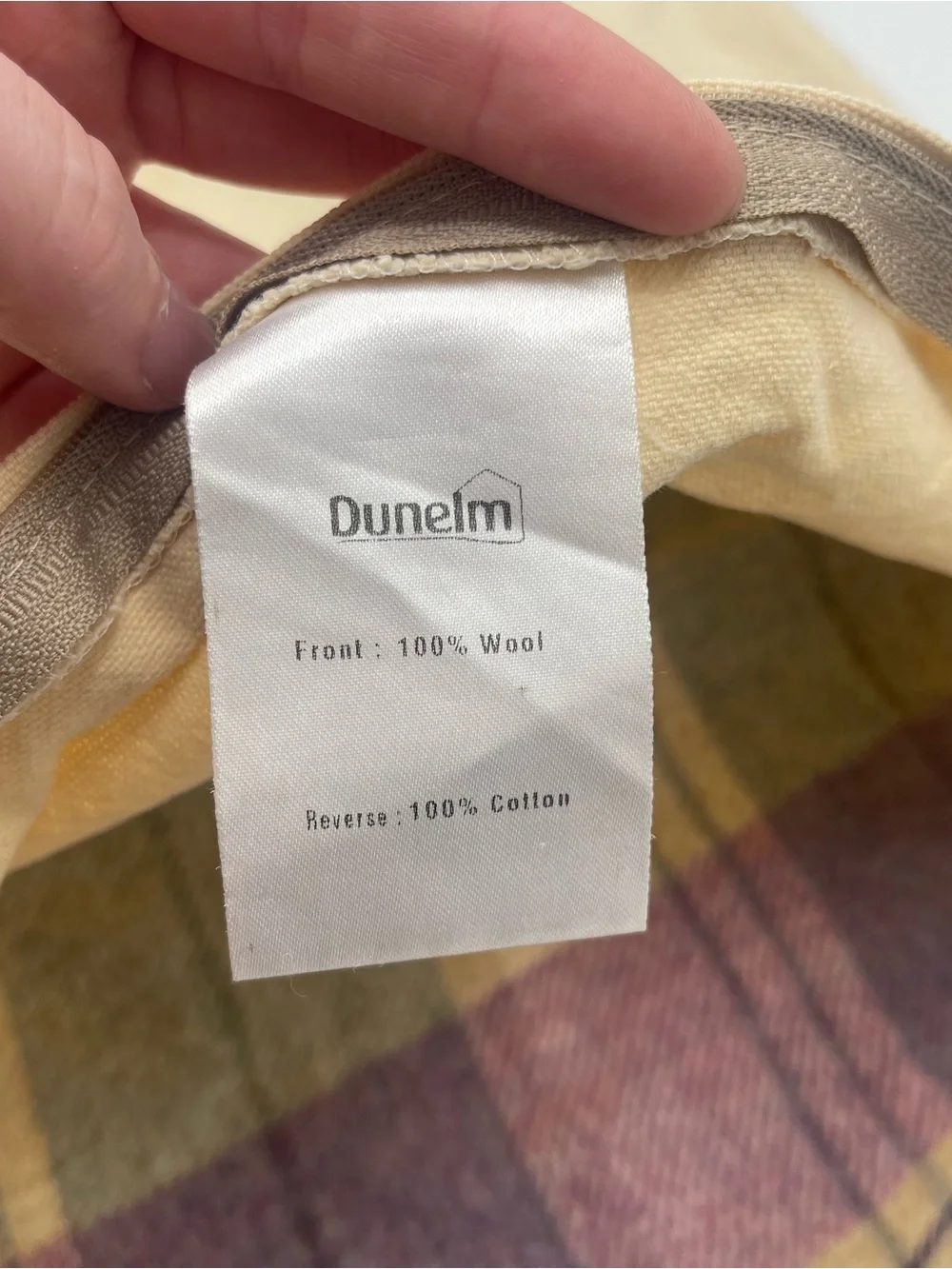 Duneim Wool/Cotton Plaid Pillow Sham